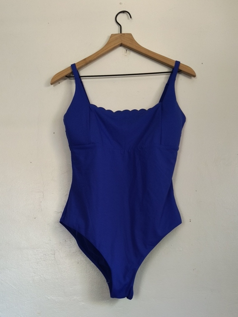 Sea Level Swim Australia Royal Blue Scalloped One Piece Swimsuit Sz 10 Women